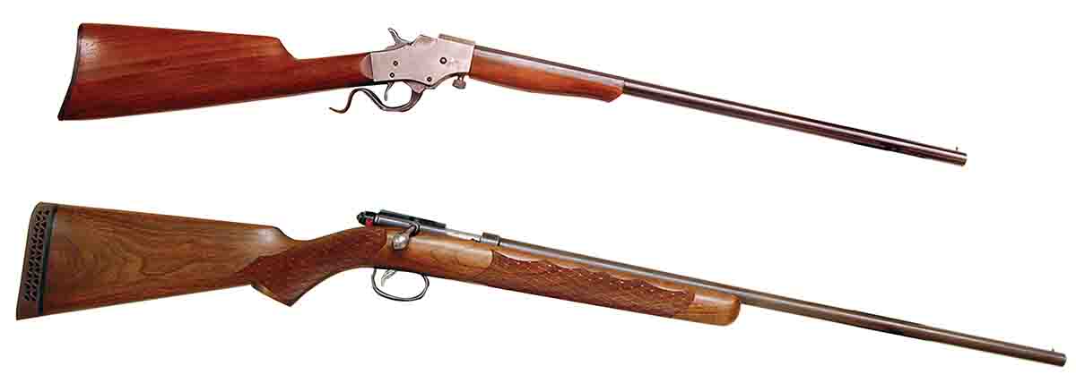 These two classic .22 smoothbores include a Stevens Favorite (top)and a Remington M514 (bottom).